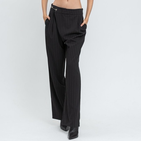 Danielle GuizioPinstripe Safety Pin Trouser